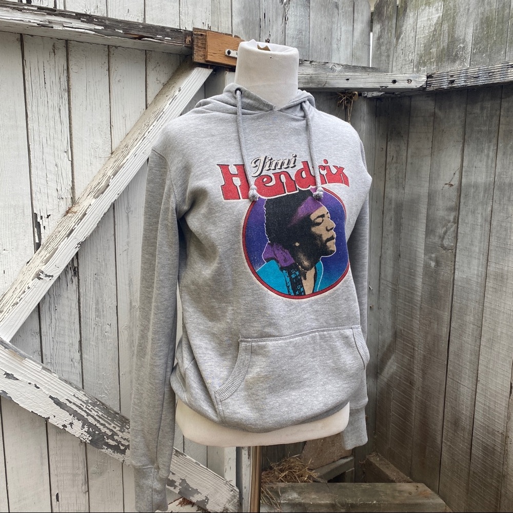 Jimi Hendrix Gray Hoodie Sweatshirt Pullover